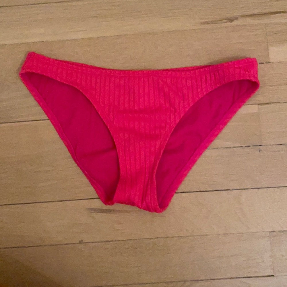Xhilaration neon pink cheeky ribbed bikini bottom